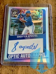 2021 Panini Donruss Optic Autographs AUTO #OA-SA Sherten Apostel Silver Prizm